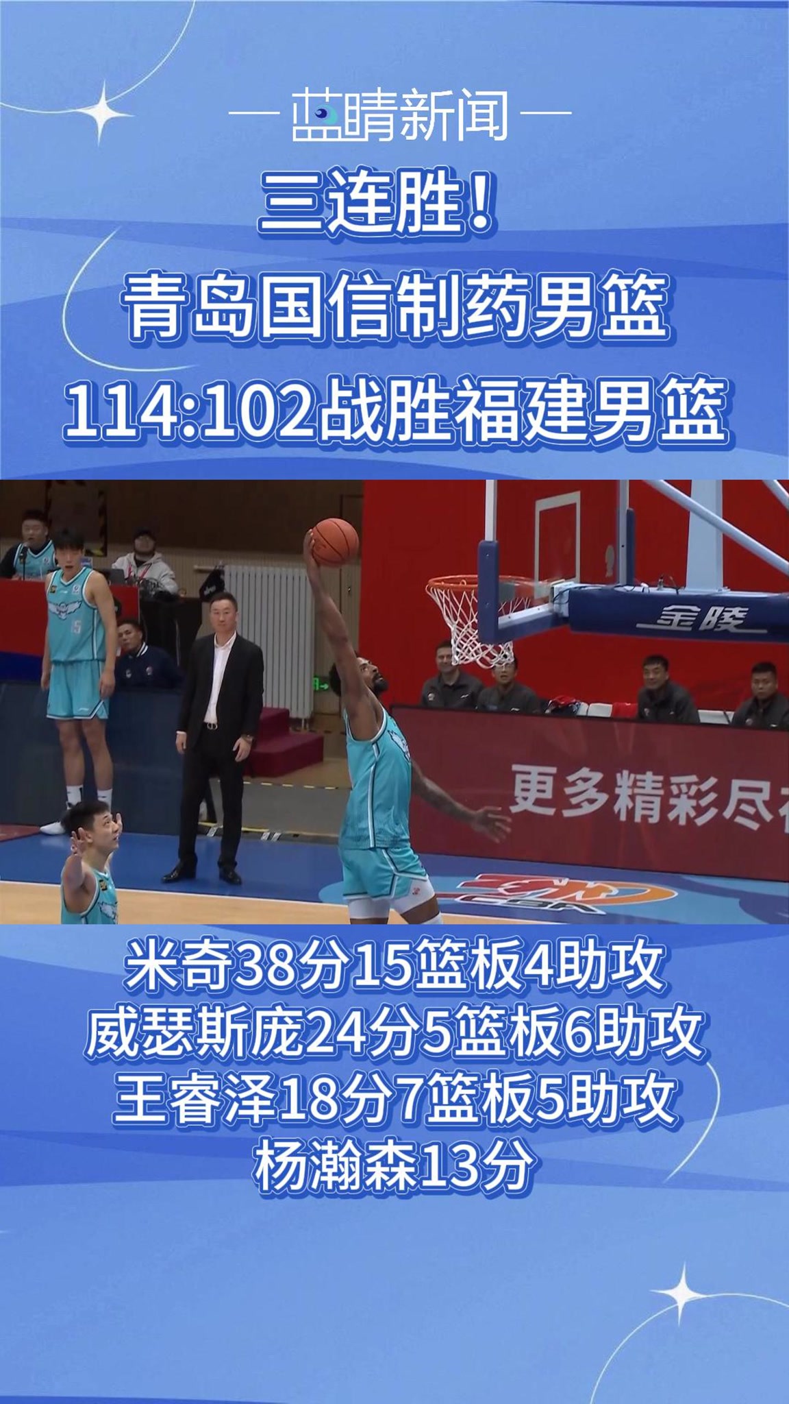 辽宁队轻松战胜福建队，保持领先位置